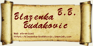 Blaženka Budaković vizit kartica